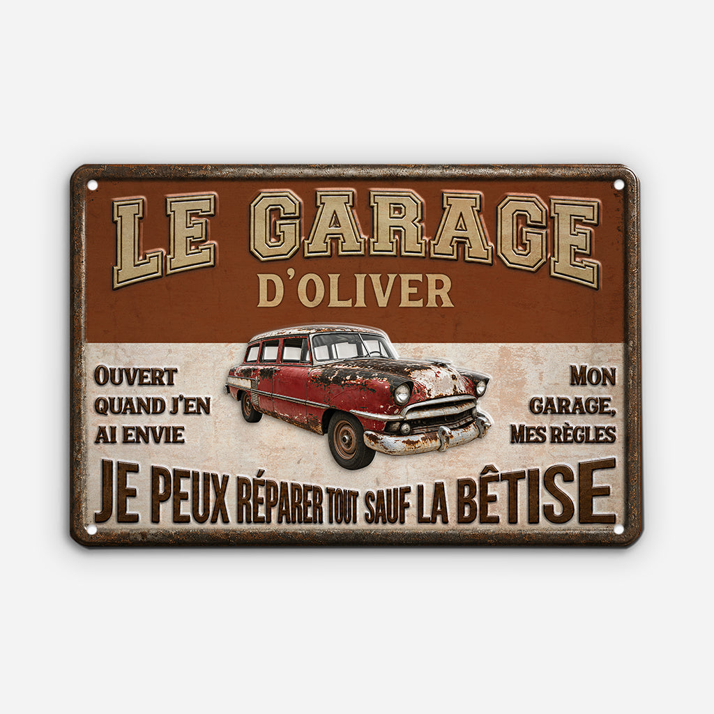 Mon Garage™ - Plaque De Garage Personnalisée Papy
