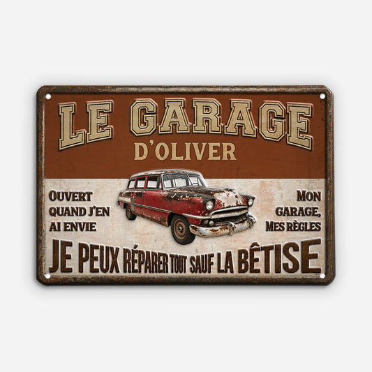 Mon Garage™ - Plaque De Garage Personnalisée Papy