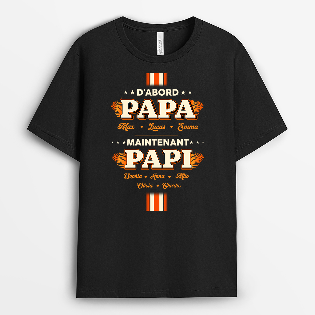 D'abord Papa™ - T-shirt personnalisé fête des pères