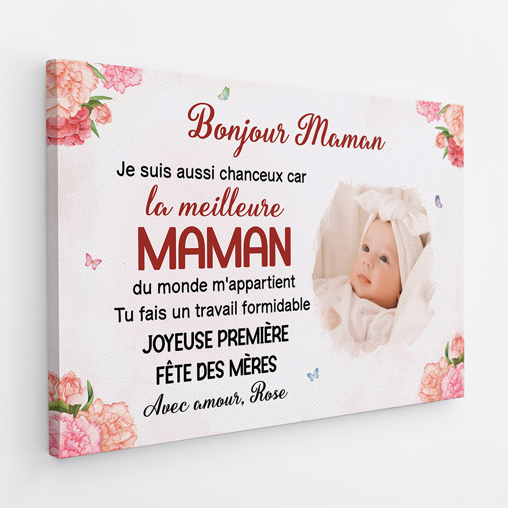 Bonjour Maman™ - Toile Maman Personnalisable