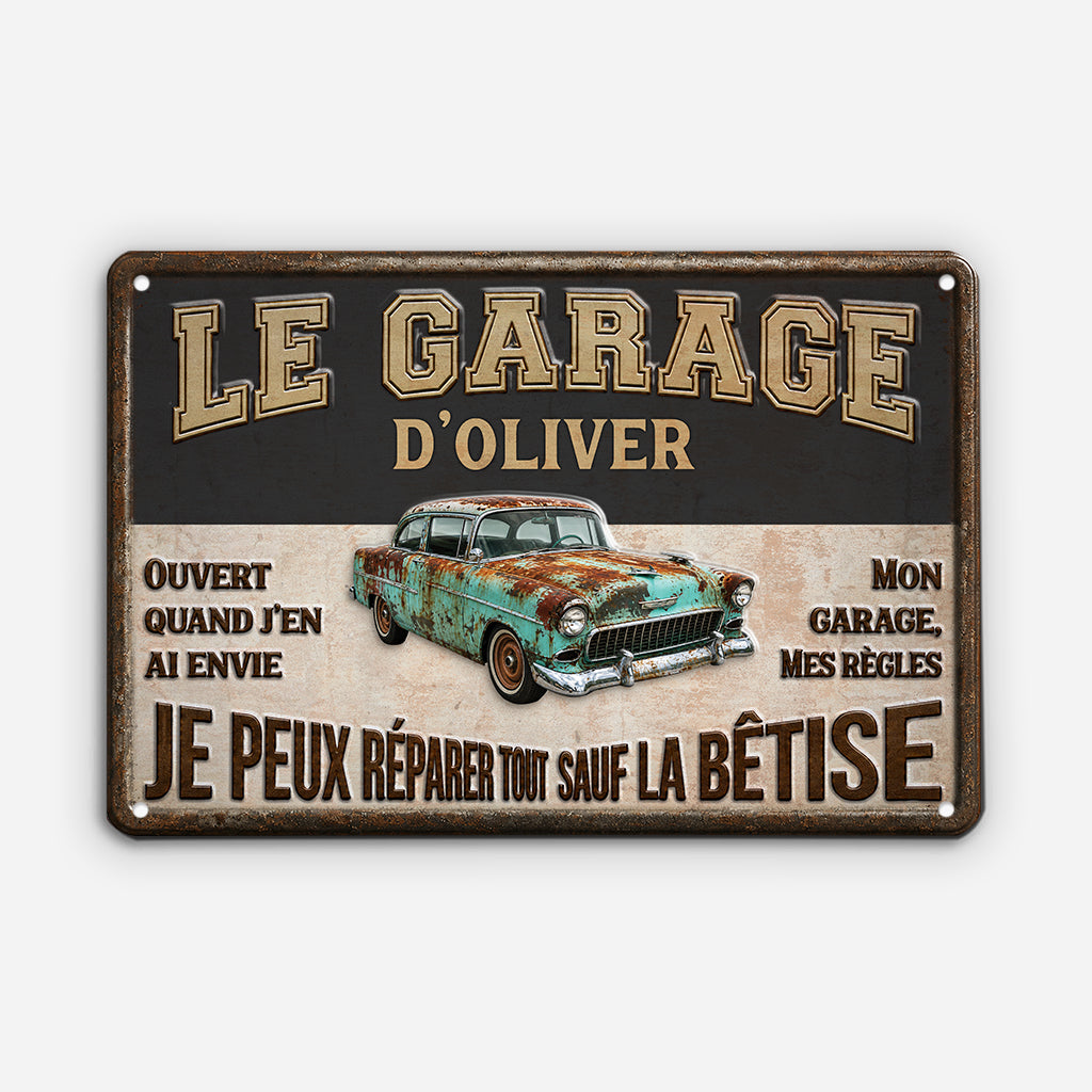 Mon Garage™ - Plaque De Garage Personnalisée Papy