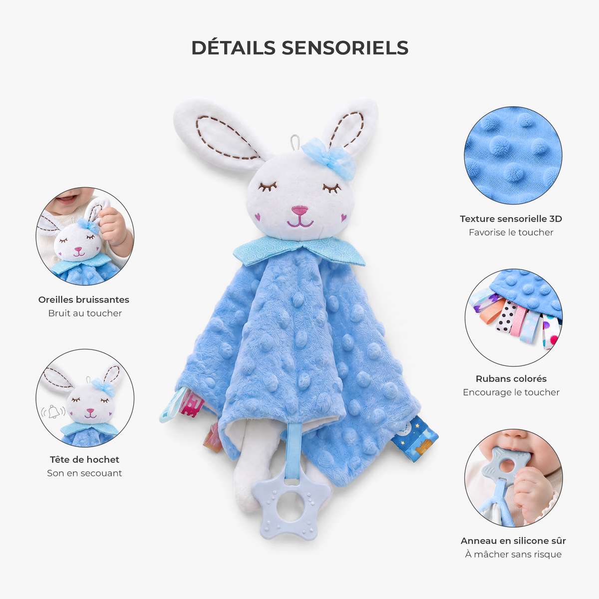 Câlinou™ - Doudou animal personnalisé pour bébé