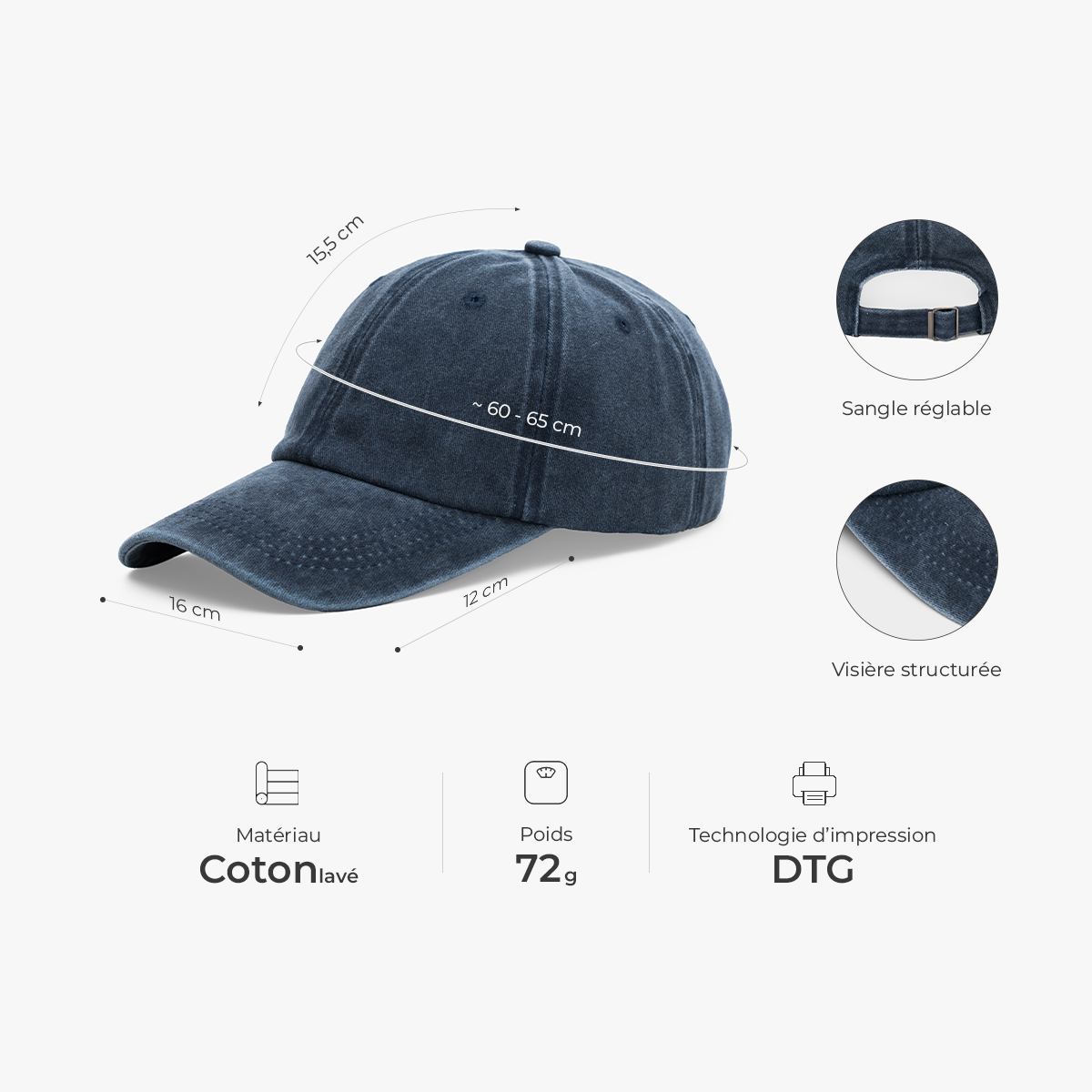 Papa Retraité™ - Casquette personnalisée pour papa retraité