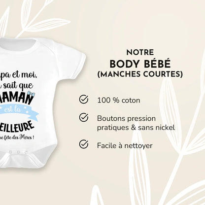 Body bébé personnalisé pour maman