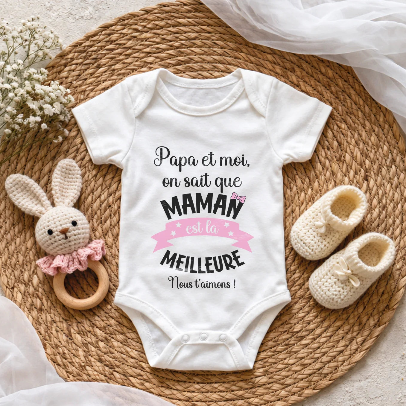 Body bébé personnalisé pour maman