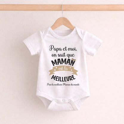 Body bébé personnalisé pour maman