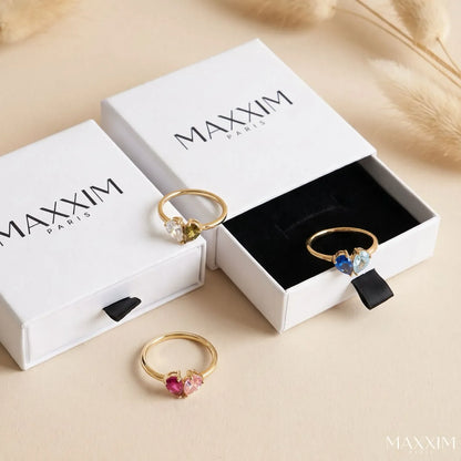 Inséparables™ - Bague deux pierres de naissance