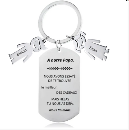 À Mon Papa™ - Porte-Clés Personnalisé Papa