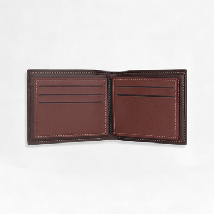 Papa d’Amour™ – Portefeuille en cuir personnalisé pour papa