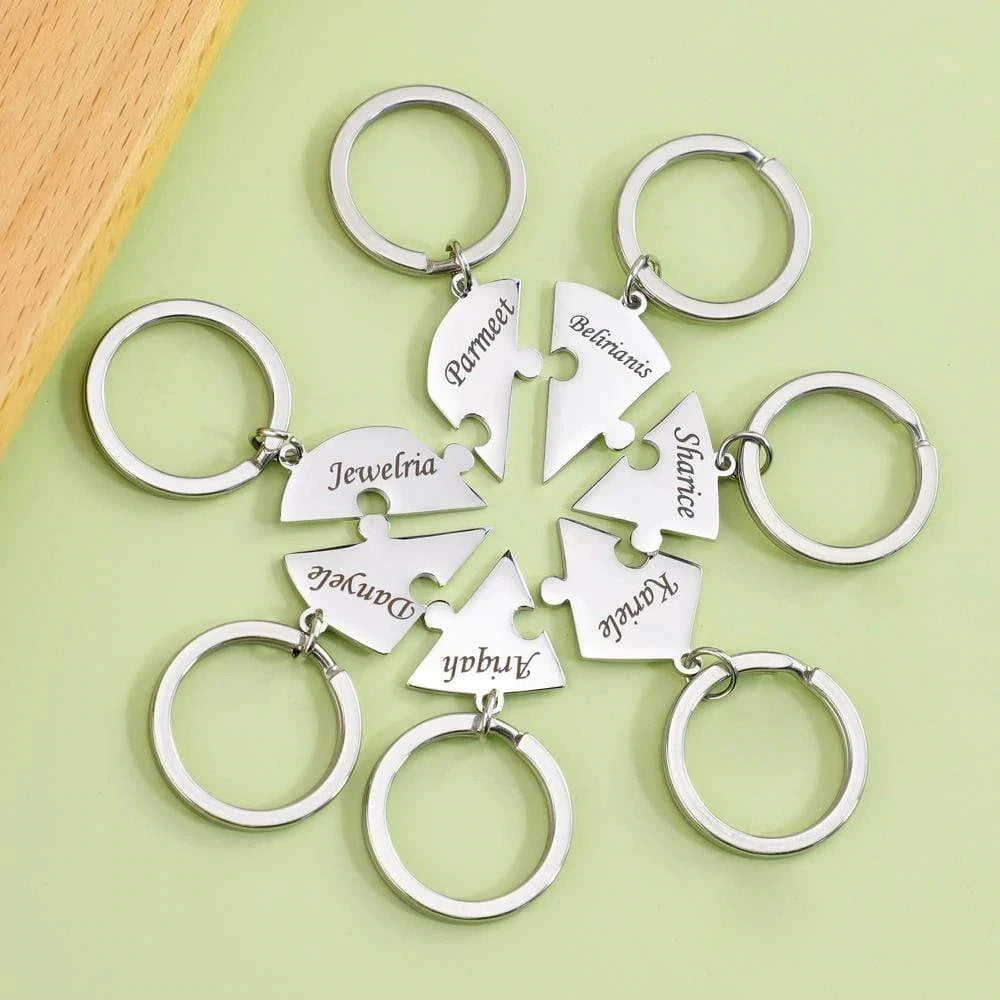 FamilyPuzzle™ – Porte-clés puzzle cœur personnalisés