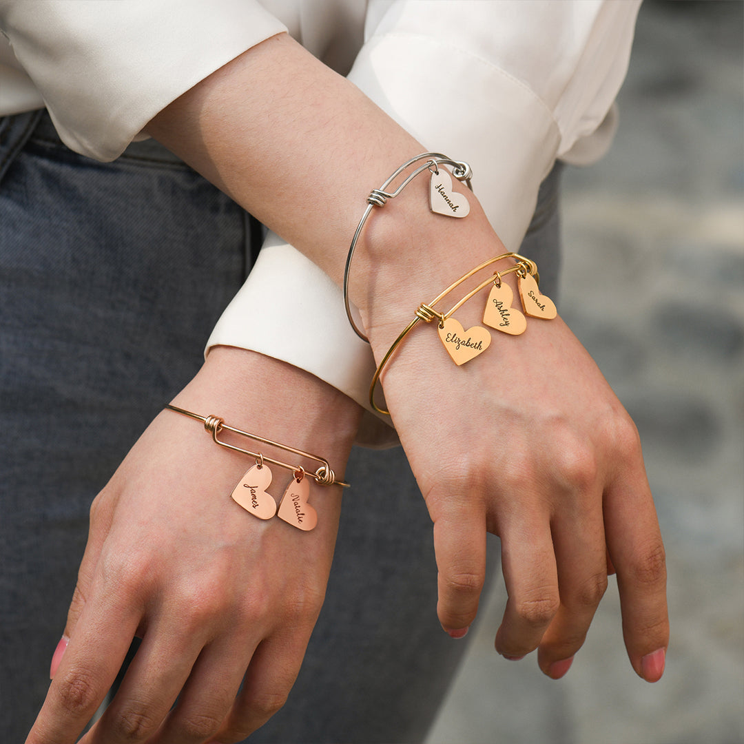 Liens du Cœur™ – Bracelet avec cœurs personnalisés