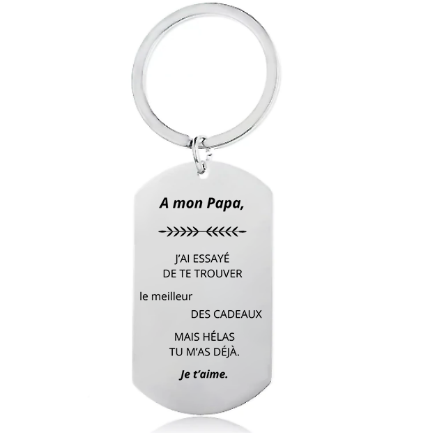 À Mon Papa™ - Porte-Clés Personnalisé Papa