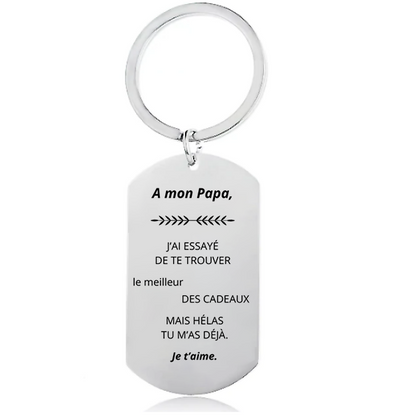 À Mon Papa™ - Porte-Clés Personnalisé Papa