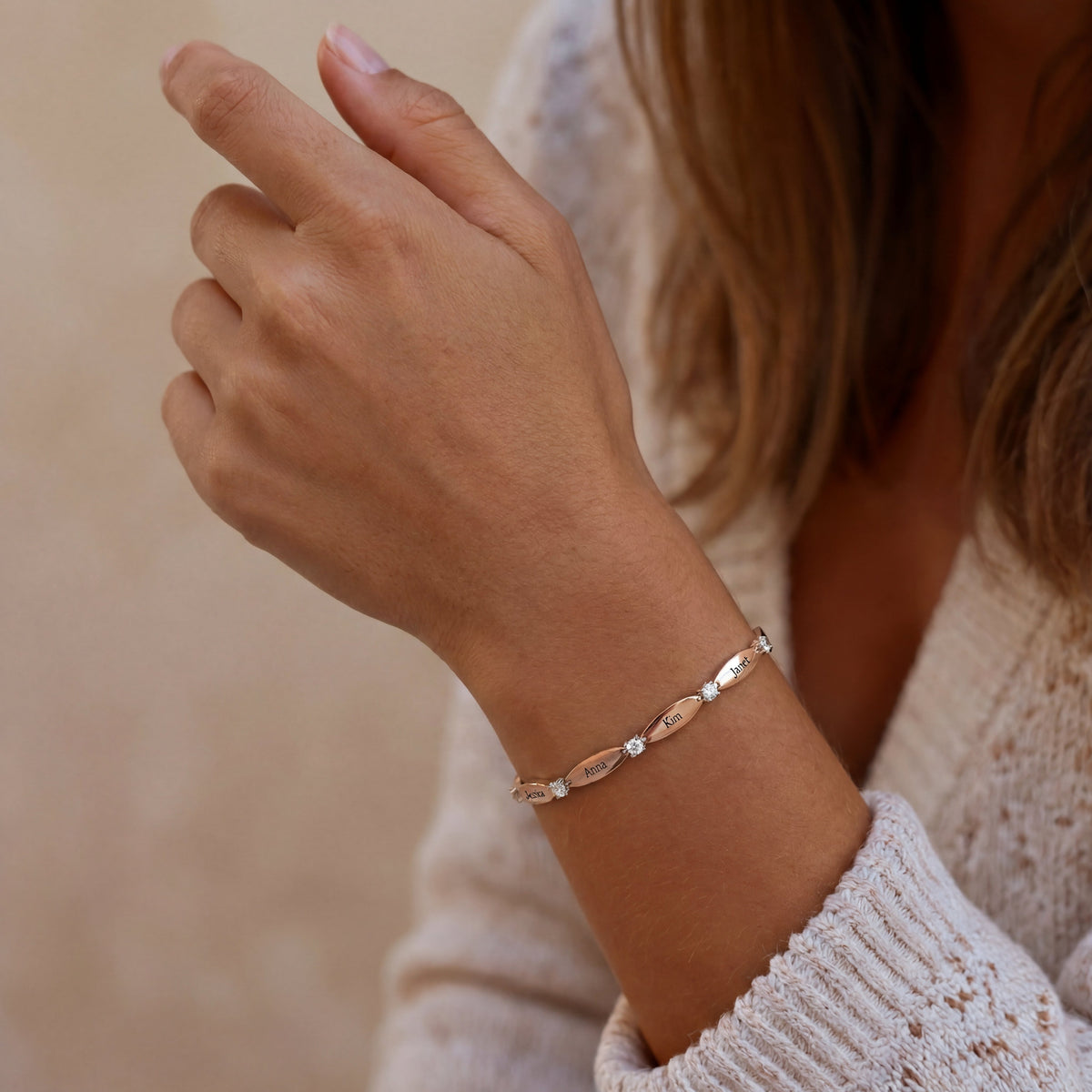Liens d’Amour™ – Bracelet Personnalisé avec Prénoms