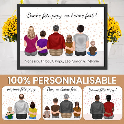 Avec Papy™ - Affiche familiale personnalisée