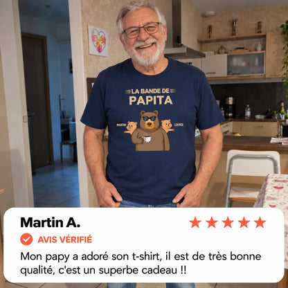 Papy Ours™ - T-shirt personnalisé petits-enfants
