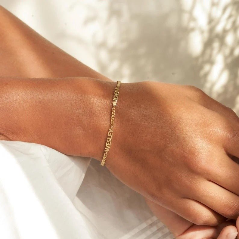Lien de Vie™ - Bracelet avec prénoms personnalisés