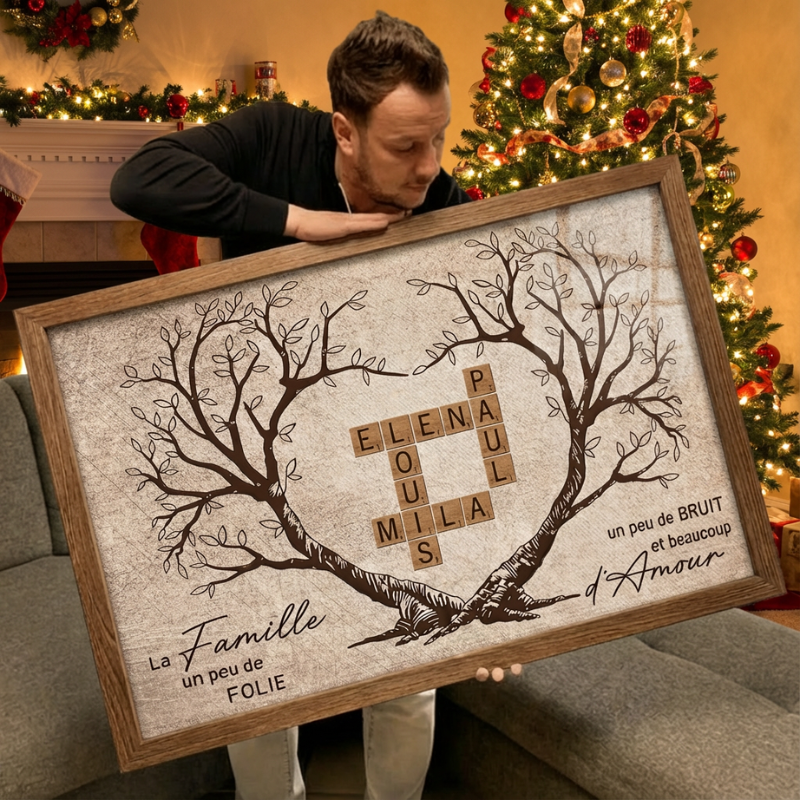 L’Arbre Familial™ – Toile mots croisés à prénoms personnalisés