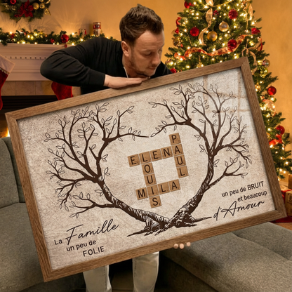 L’Arbre Familial™ – Toile mots croisés à prénoms personnalisés