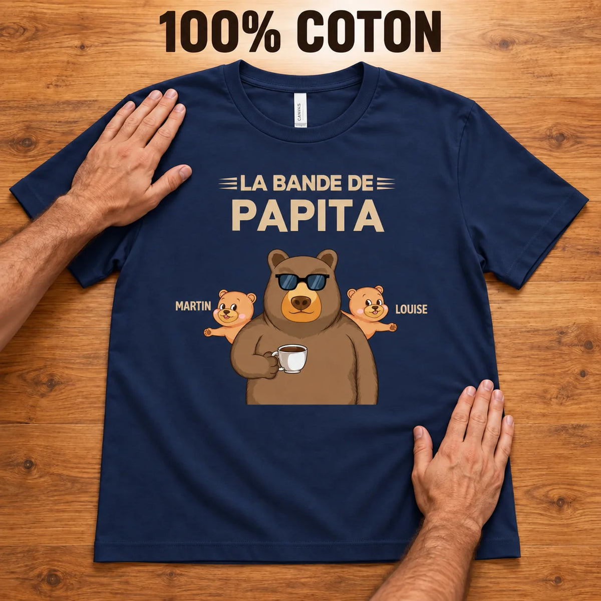 Papy Ours™ - T-shirt personnalisé petits-enfants