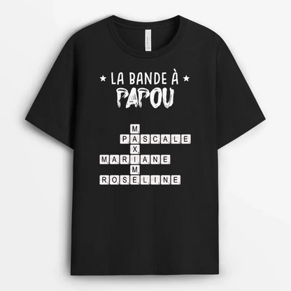 Mots Croisés™ - T-shirt personnalisé "La Tribu De Papou"