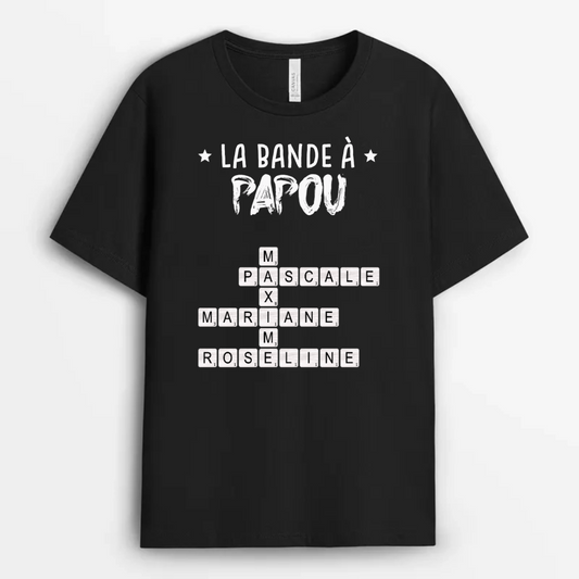 Mots Croisés™ - T-shirt personnalisé "La Tribu De Papou"