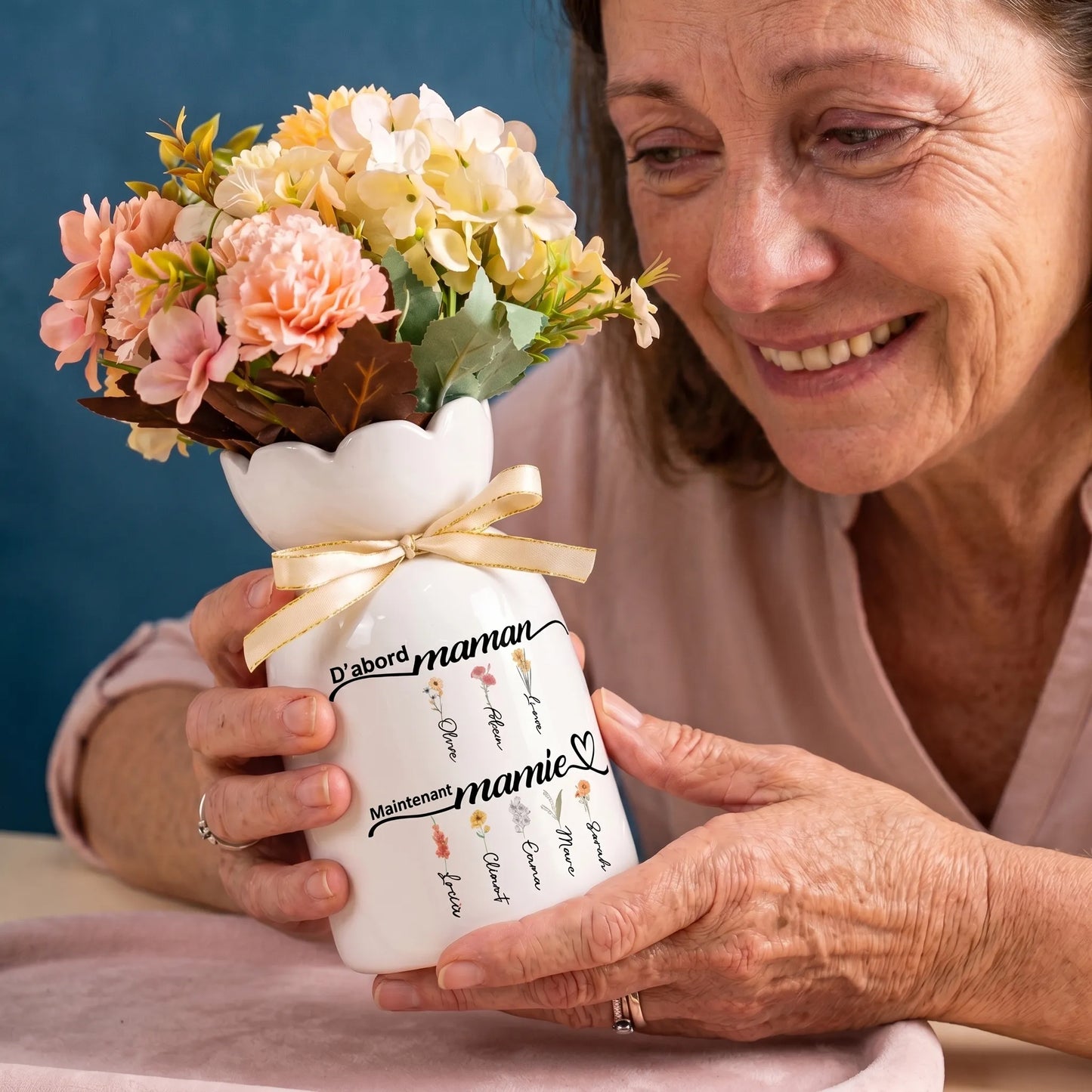 D’abord Maman™ -  Vase familial personnalisé en céramique