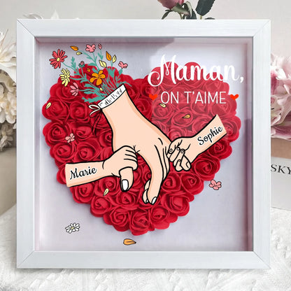 Avec Maman™ - Cadre famille fleuri personnalisé