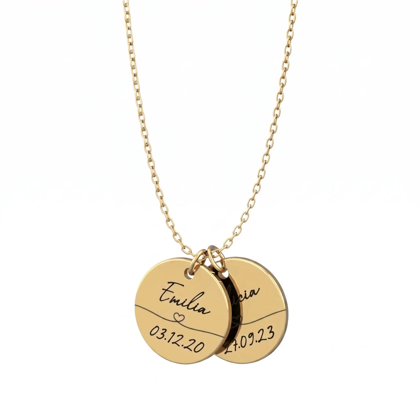 Lien Éternel™ - Collier souvenir prénom et date