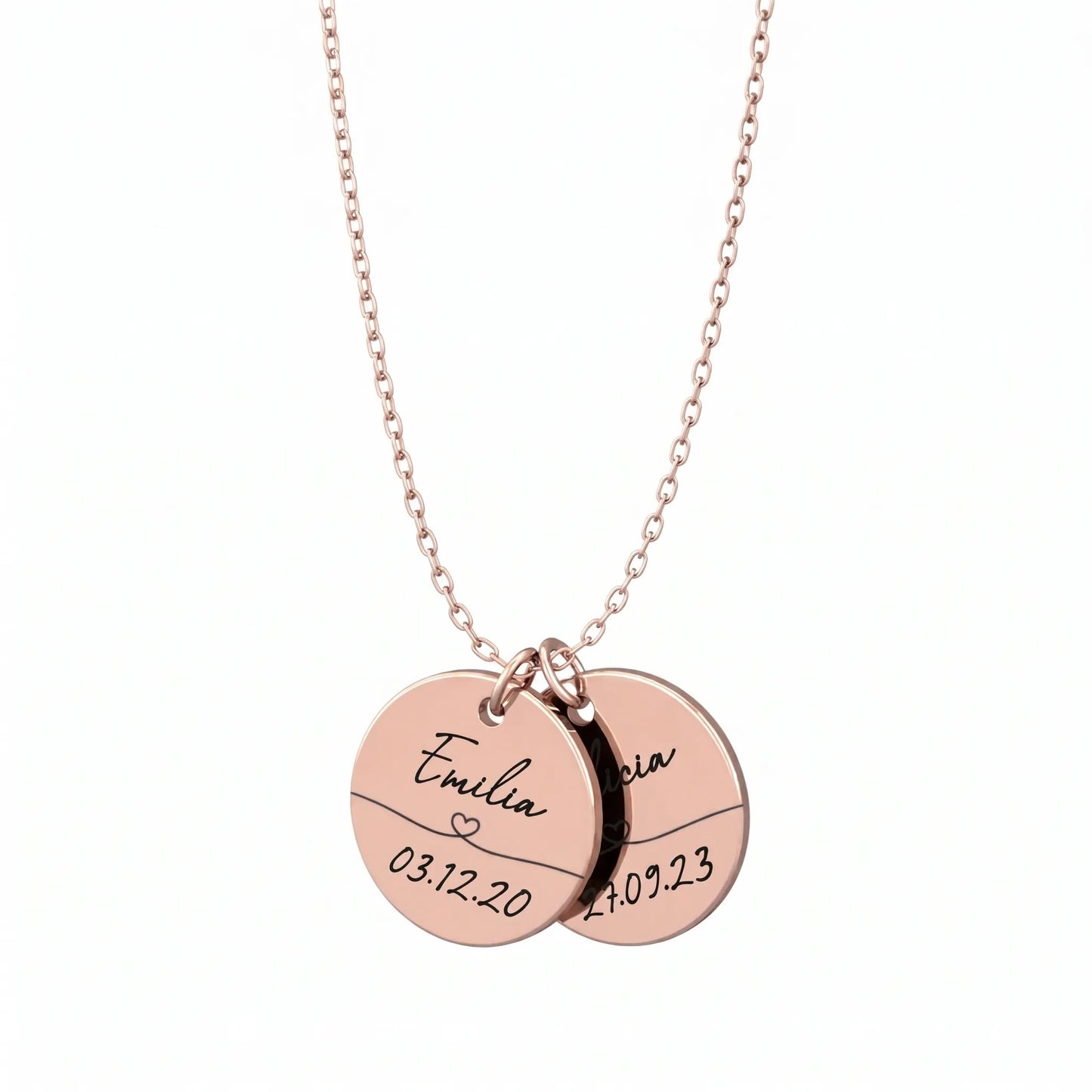 Lien Éternel™ - Collier souvenir prénom et date
