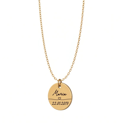 Lien Éternel™ - Collier souvenir prénom et date