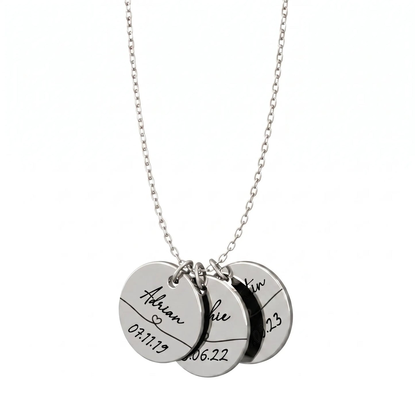 Lien Éternel™ - Collier souvenir prénom et date