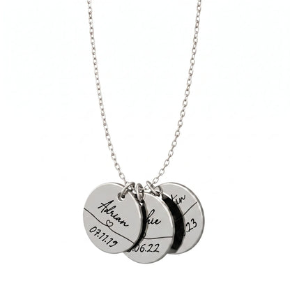 Lien Éternel™ - Collier souvenir prénom et date