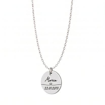 Lien Éternel™ - Collier souvenir prénom et date