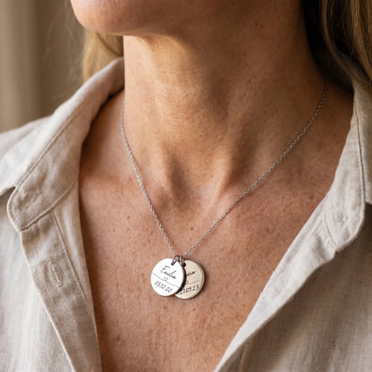Lien Éternel™ - Collier souvenir prénom et date