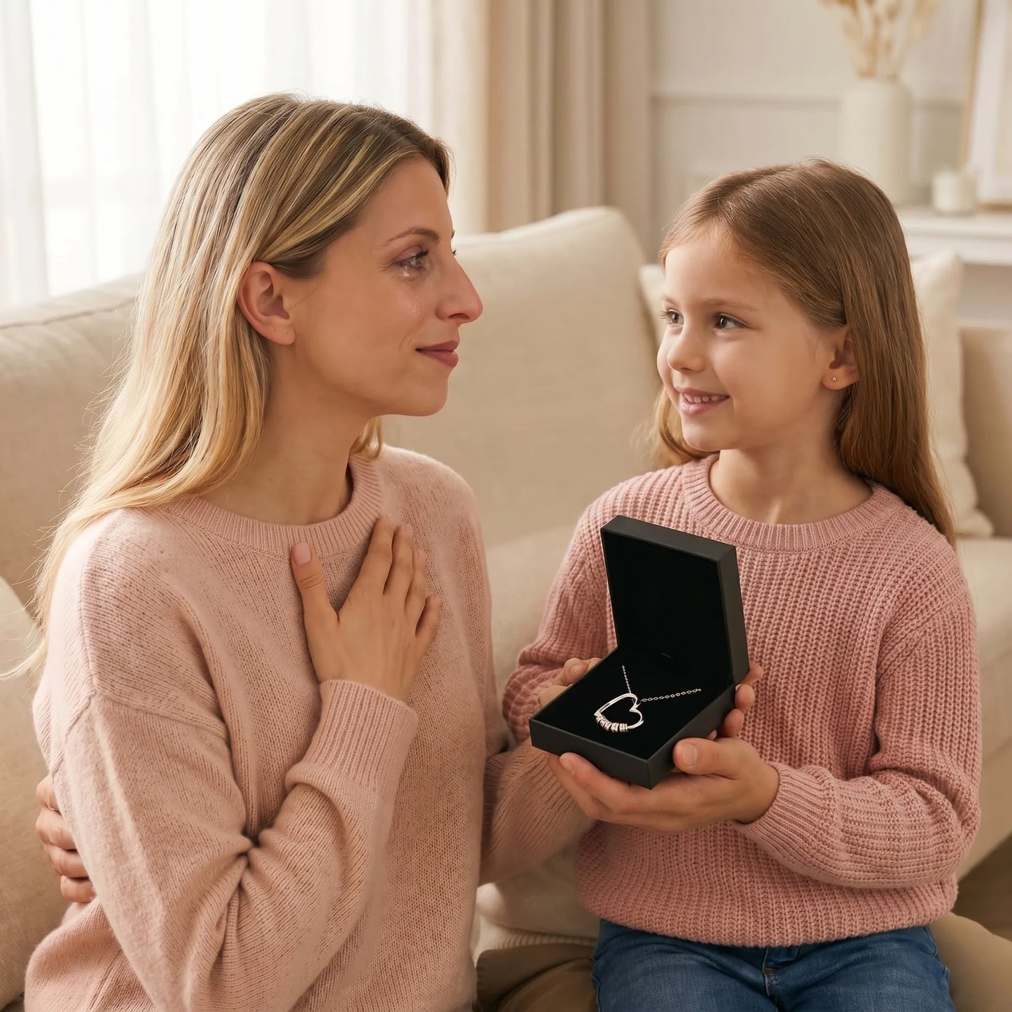 Cœur de Maman™ - Collier Cœur Prénoms Personnalisés