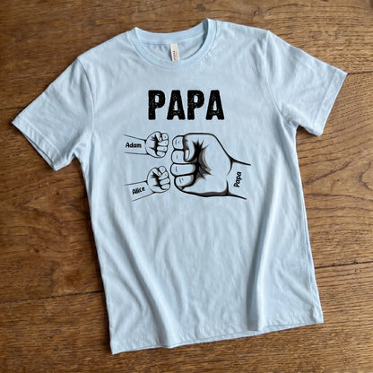 Tous réunis™ - T-shirt Personnalisé Papa