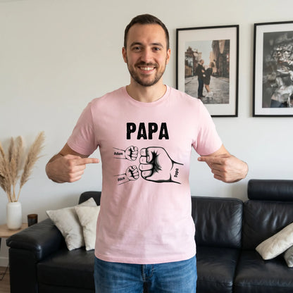 Tous réunis™ - T-shirt Personnalisé Papa