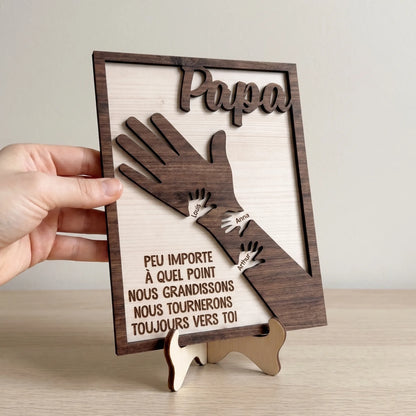 Liés à toi™ - Cadre En Bois Personnalisé Papa