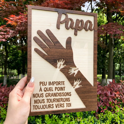 Liés à toi™ - Cadre En Bois Personnalisé Papa