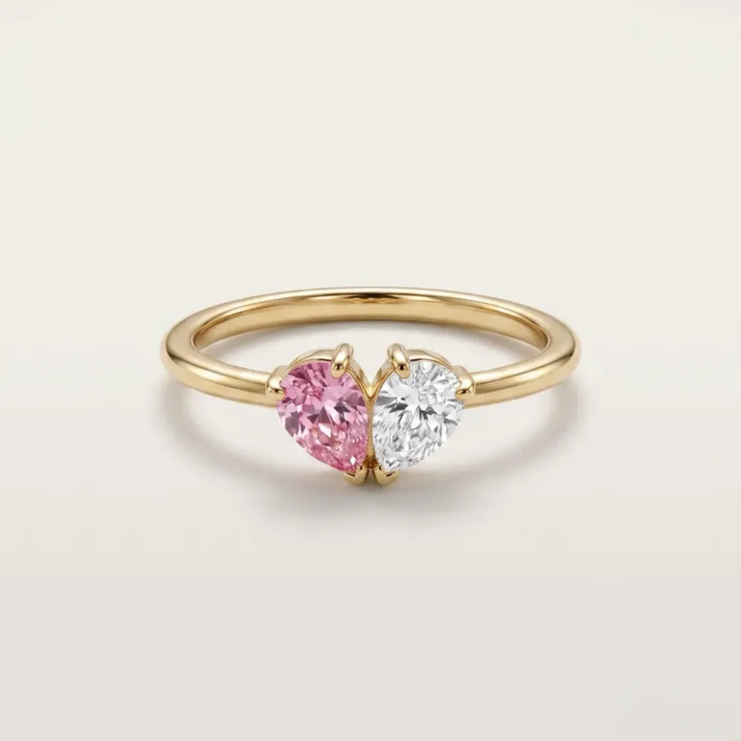 Inséparables™ - Bague deux pierres de naissance