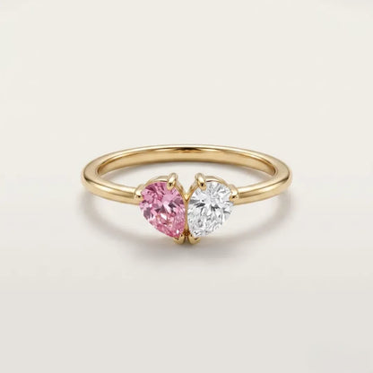 Inséparables™ - Bague deux pierres de naissance