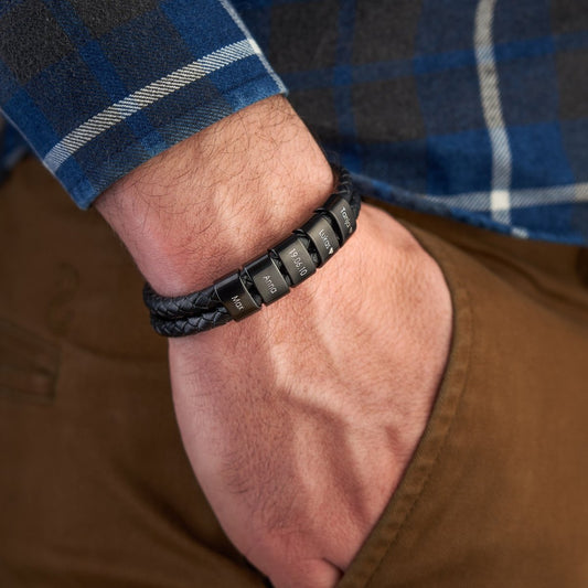 Héritage™ – Bracelet en cuir personnalisé pour papa