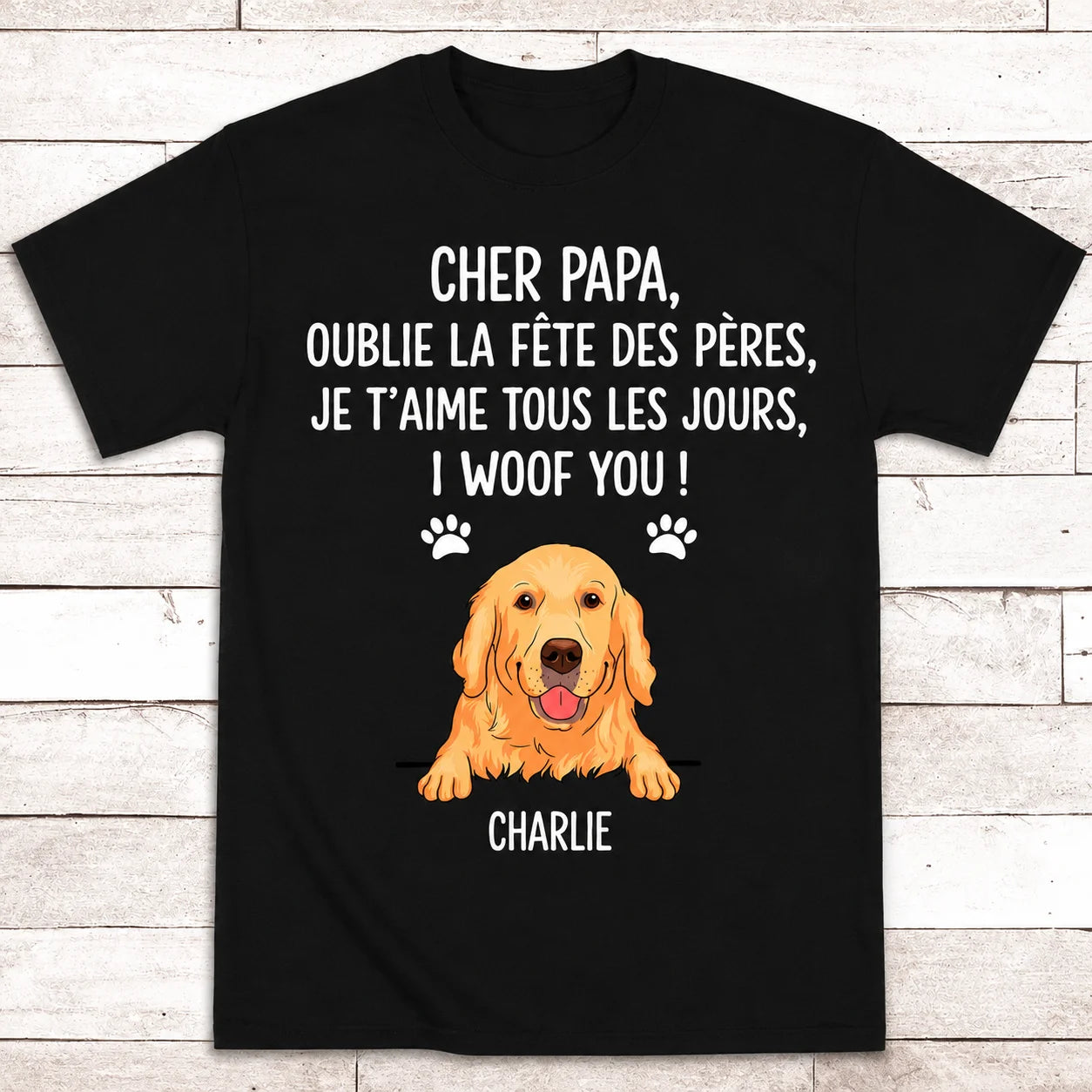 Woof You™ - T-shirt personnalisé en coton