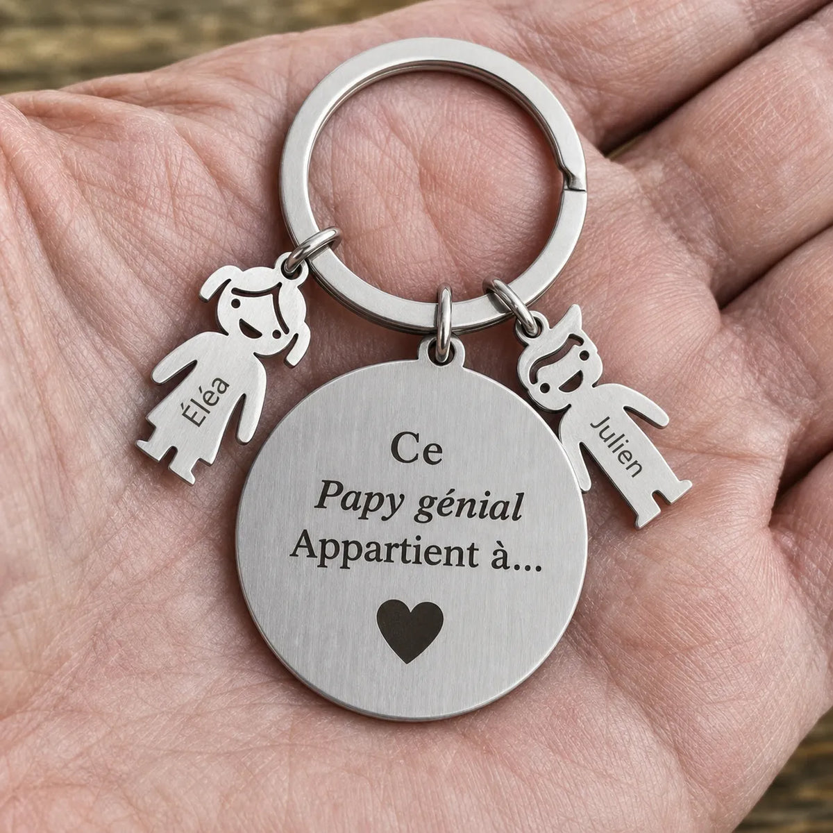 Papy Génial™ - Porte-clés personnalisé pour Papy