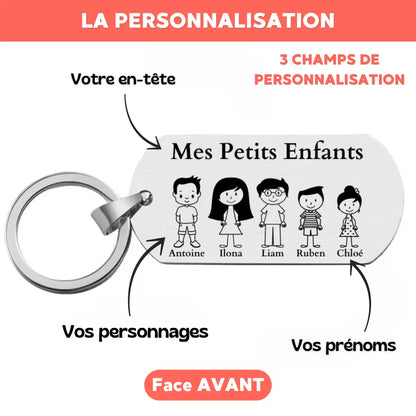 Mes Petits Enfants™ - Porte-clé famille personnalisé