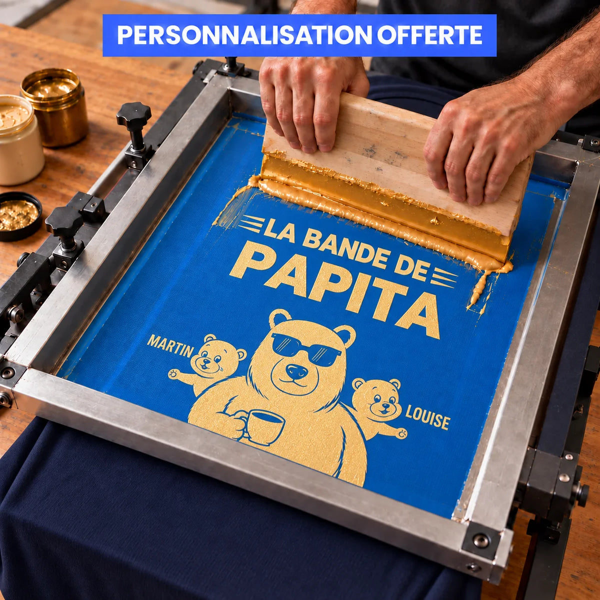 Papy Ours™ - T-shirt personnalisé petits-enfants