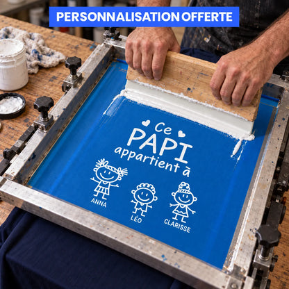 Notre Papy™ - T-shirt personnalisé prénoms petits-enfants