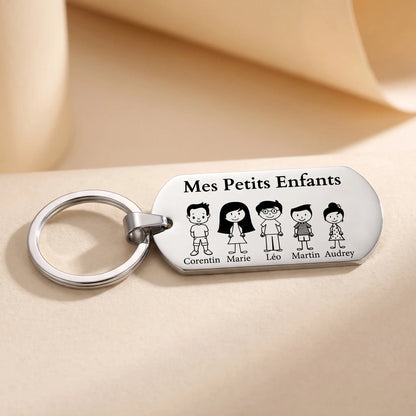 Mes Petits Enfants™ - Porte-clé famille personnalisé