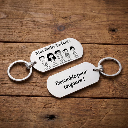 Mes Petits Enfants™ - Porte-clé famille personnalisé